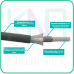 Cabo de Fibra Óptica Autoclavável para Videocirurgia
